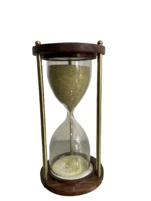 1 Minute Yellow Sand Timer Hourglass Sandglass Sand Clock Colorful Gift Package 1 Minute Wooden and Brass Sand Timer