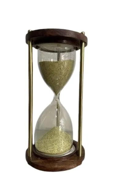 1 Minute Yellow Sand Timer Hourglass Sandglass Sand Clock Colorful Gift Package 1 Minute Wooden and Brass Sand Timer