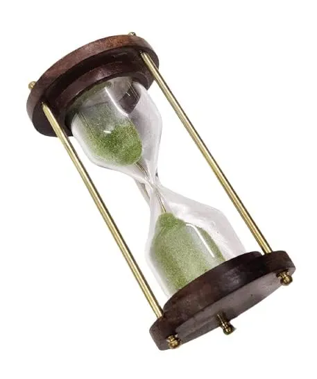 1 Minute Yellow Sand Timer Hourglass Sandglass Sand Clock Colorful Gift Package 1 Minute Wooden and Brass Sand Timer