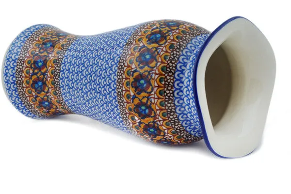 11" Vase - Brown Mardi Gras