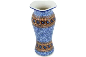 11" Vase - Brown Mardi Gras