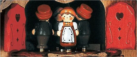 14" Musical Wood Choppers Black Forest German Cuckoo Clock