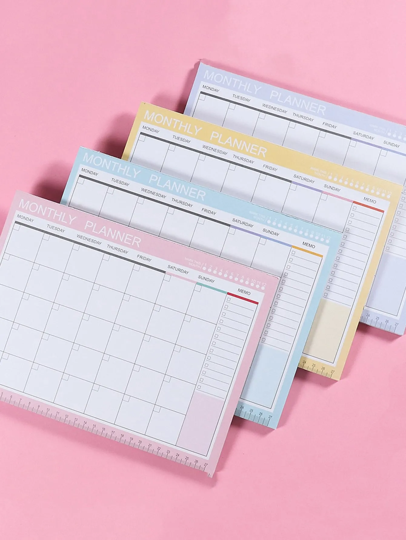 1pack Monthly Plan Random Memo Pad