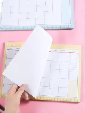 1pack Monthly Plan Random Memo Pad