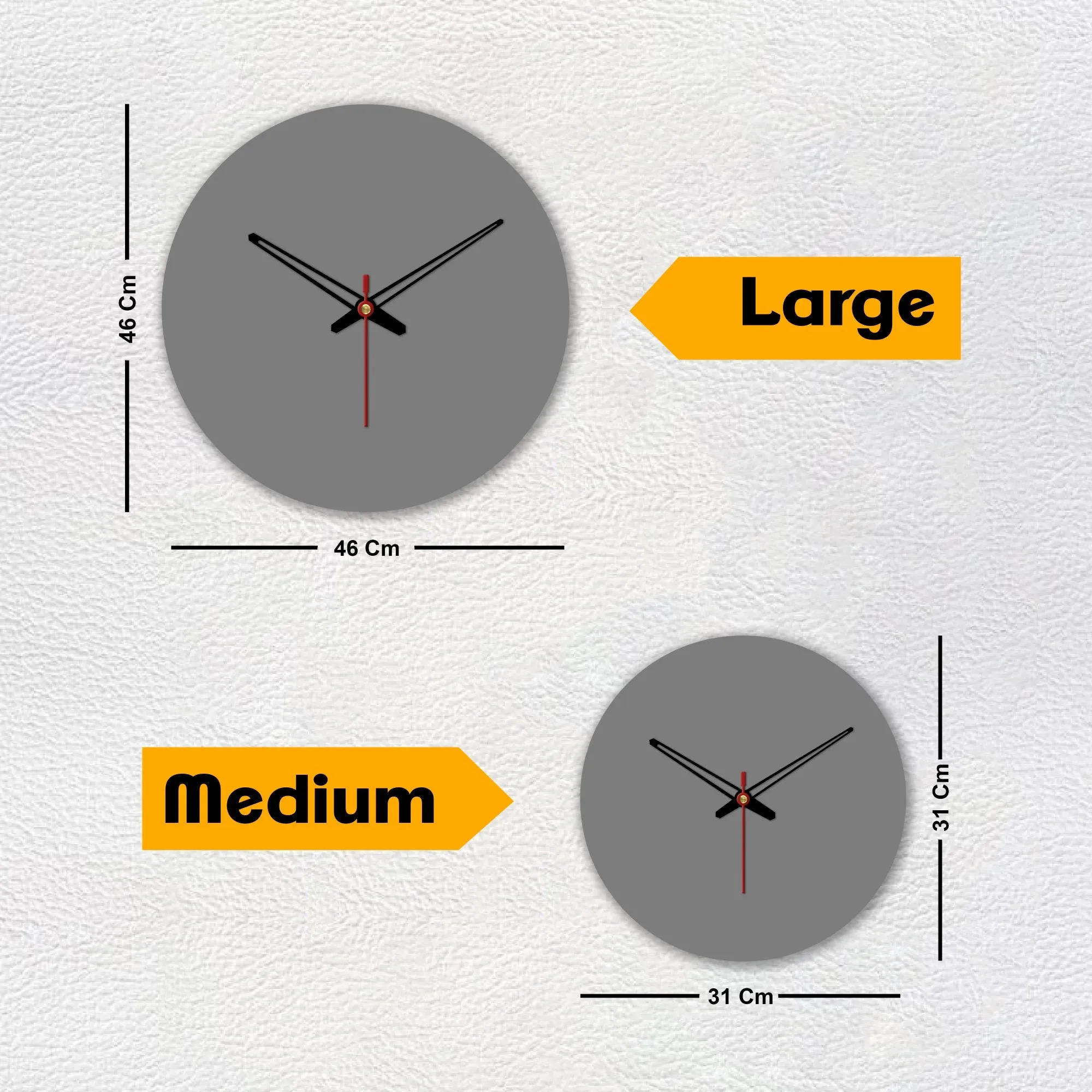 3D Hexagon Printed Wooden Wall Clock For Living Room