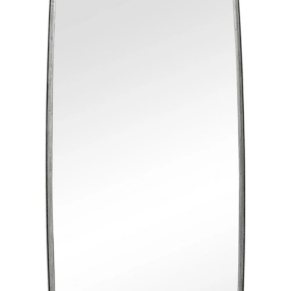 60 Inch Full Length Metal Frame Contemporary Mirror, Silver By Casagear Home