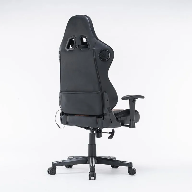 7 RGB Lights Bluetooth Speaker Gaming Chair Ergonomic Racing chair 165° Reclining Gaming Seat 4D Armrest Footrest Pink White