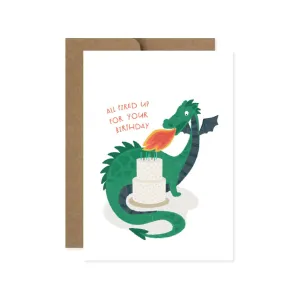 All Fired Up Dragon Birthday Card