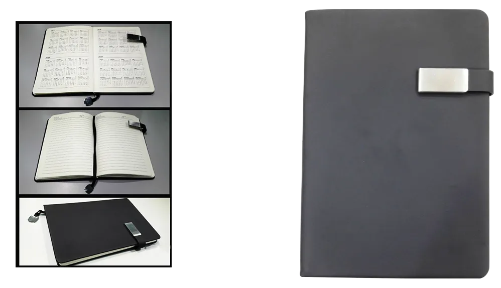 AMS-RM-8504 - BLACK - A4 size - Soft touch Notebooks