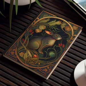 Art Nouveau Rabbit Hard Backed Journal