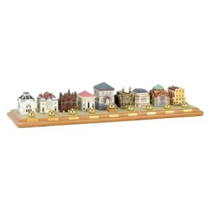 Artistic Collectible Chanukah Menorah SYNAGOGUES OF AMERICA Made By Reuven Masel ONLY ONE LEFT