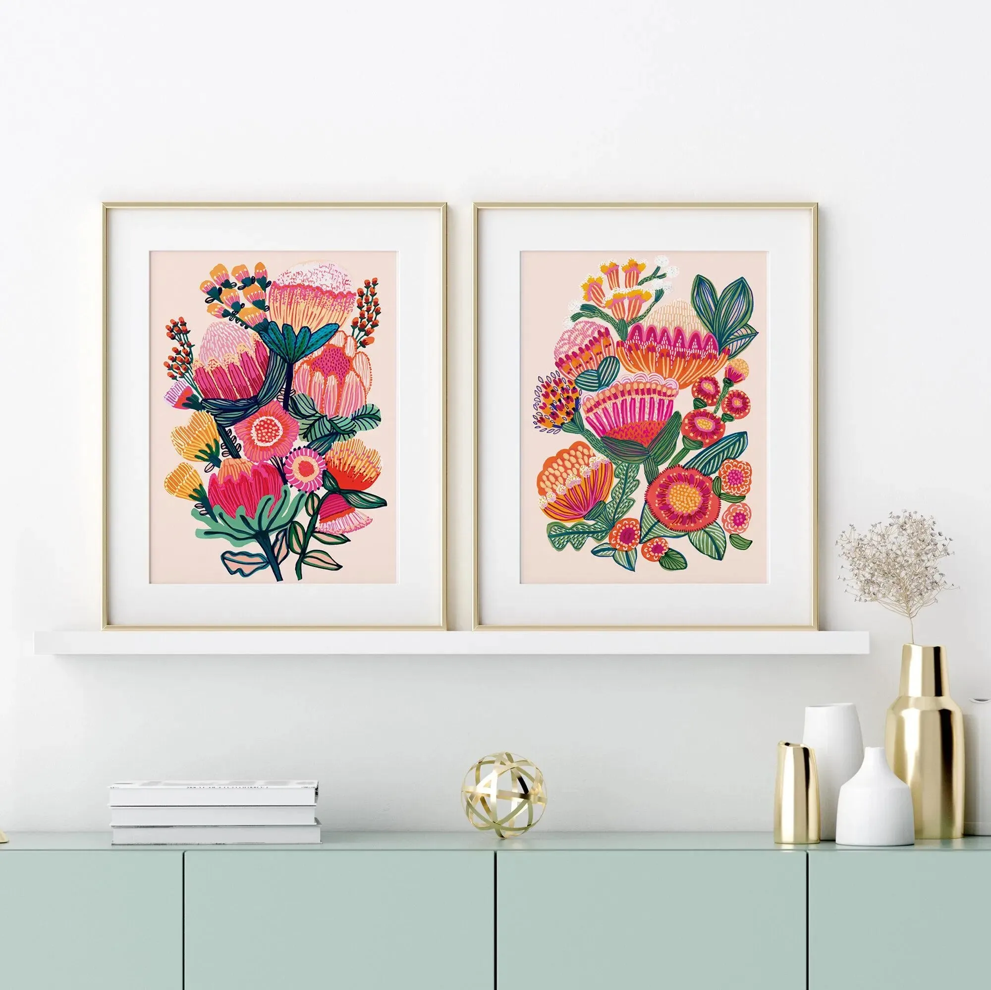 Australian Native Flowers Wall Art Prints