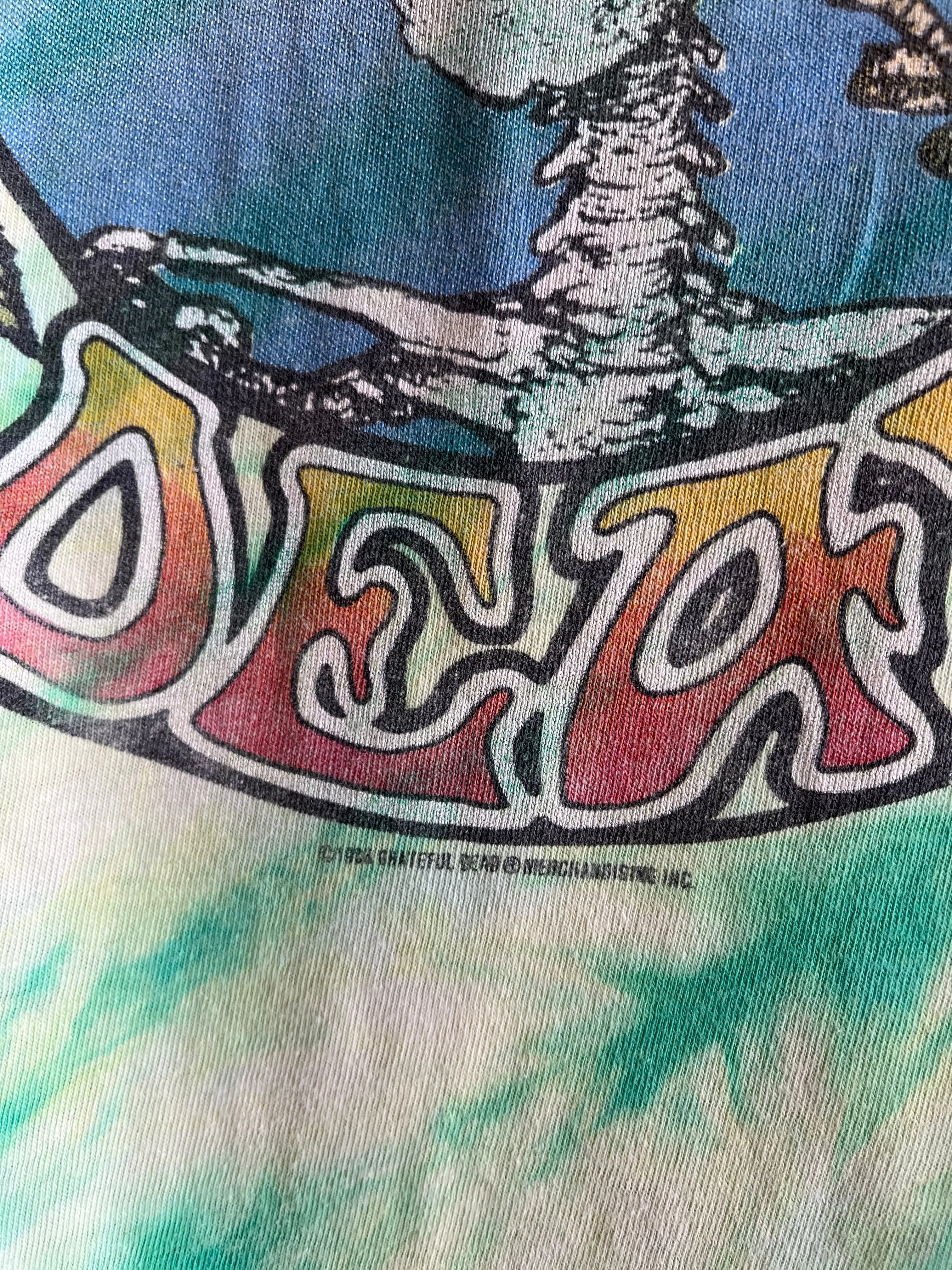 Authentic Vintage 1986 Grateful Dead Green Tie Dye T-Shirt