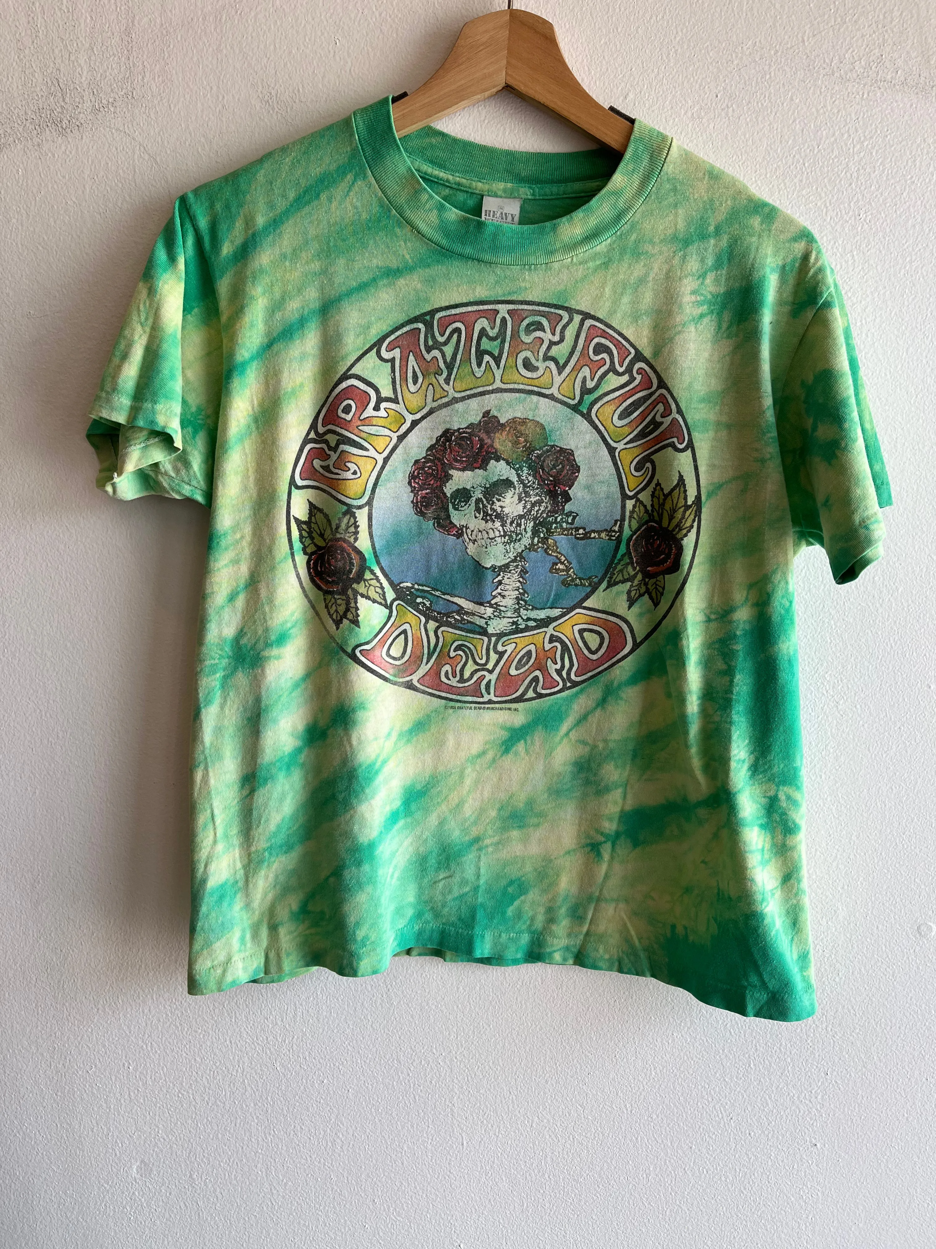 Authentic Vintage 1986 Grateful Dead Green Tie Dye T-Shirt
