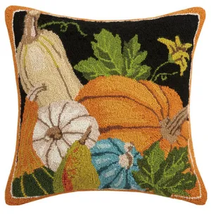 Autumn Harvest Hooked Pillow