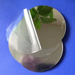 AV111 Acrylic Mirror for Painting, Art, Craft DIY, 6 x 6 inches, 2mm Thick, Round, Wall Mount, Unframed, Pack of 4