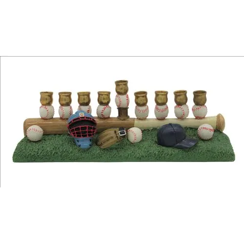 Baseball Menorah Artistic Hand Painted By Reuven Masel