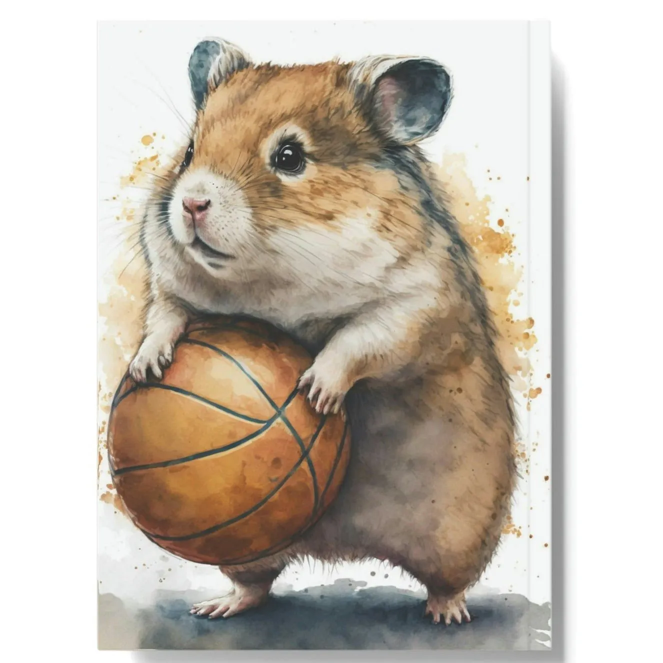 Basketball Hamster Hard Backed Journal