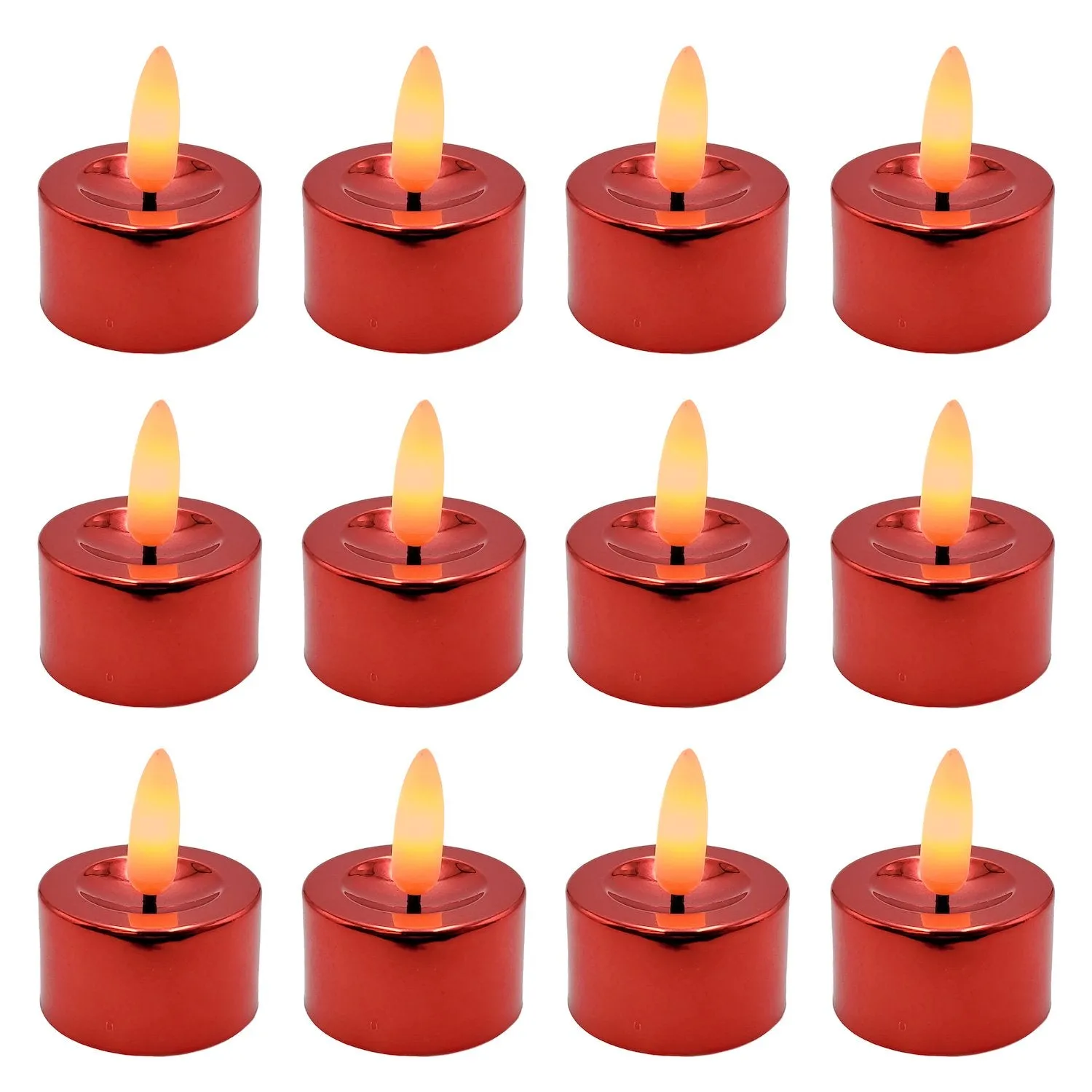 Battery Operated 3D Wick LED Tea Lights