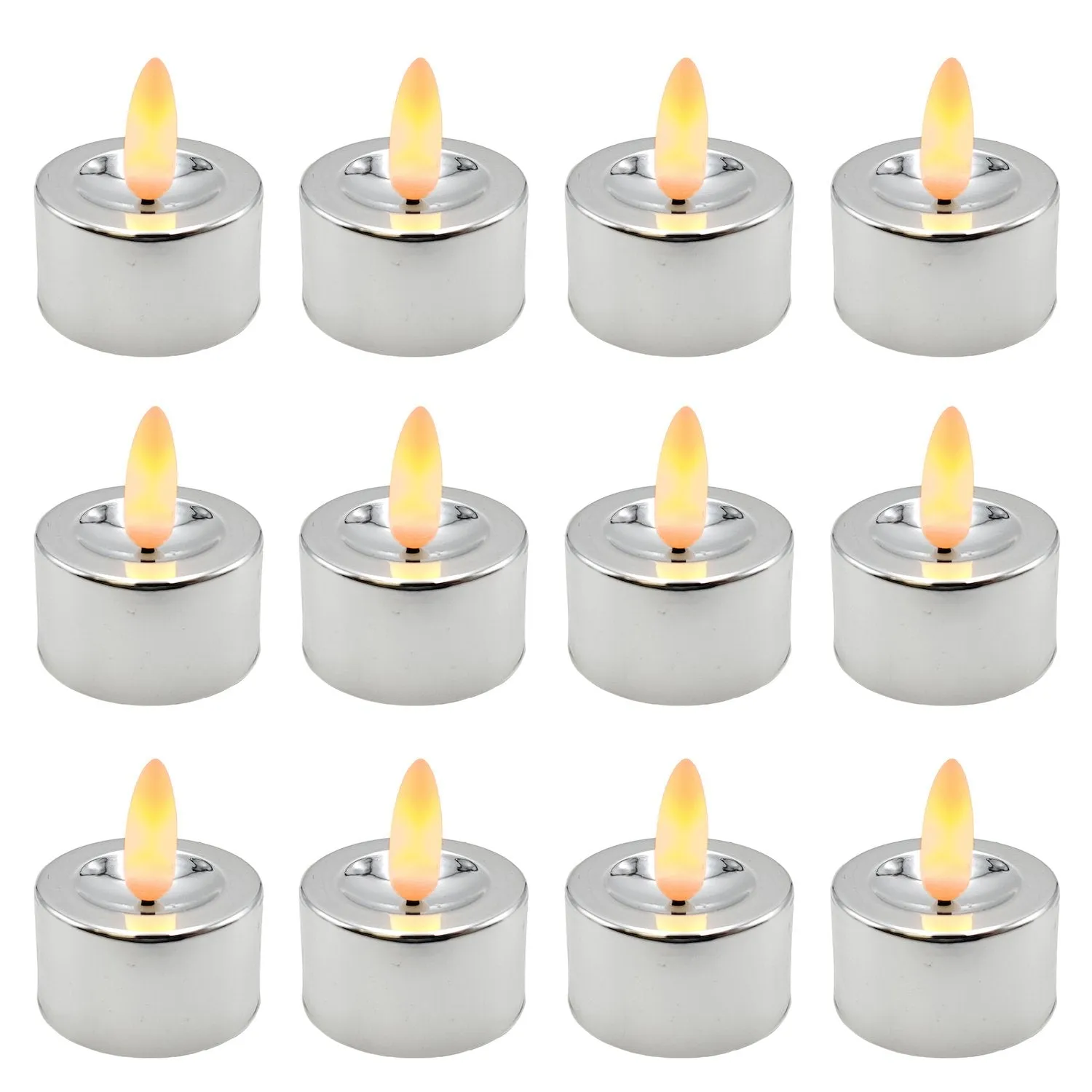 Battery Operated 3D Wick LED Tea Lights