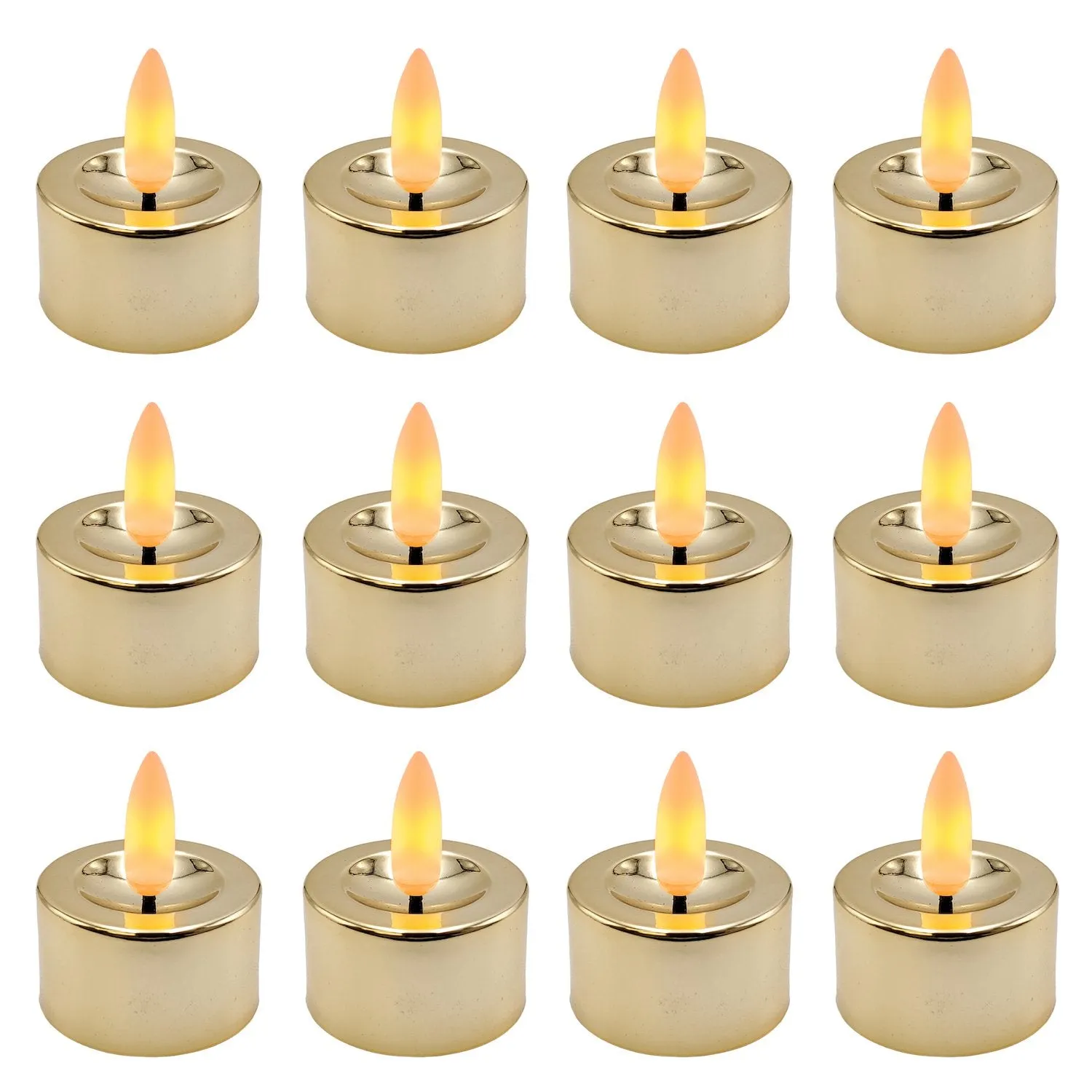 Battery Operated 3D Wick LED Tea Lights