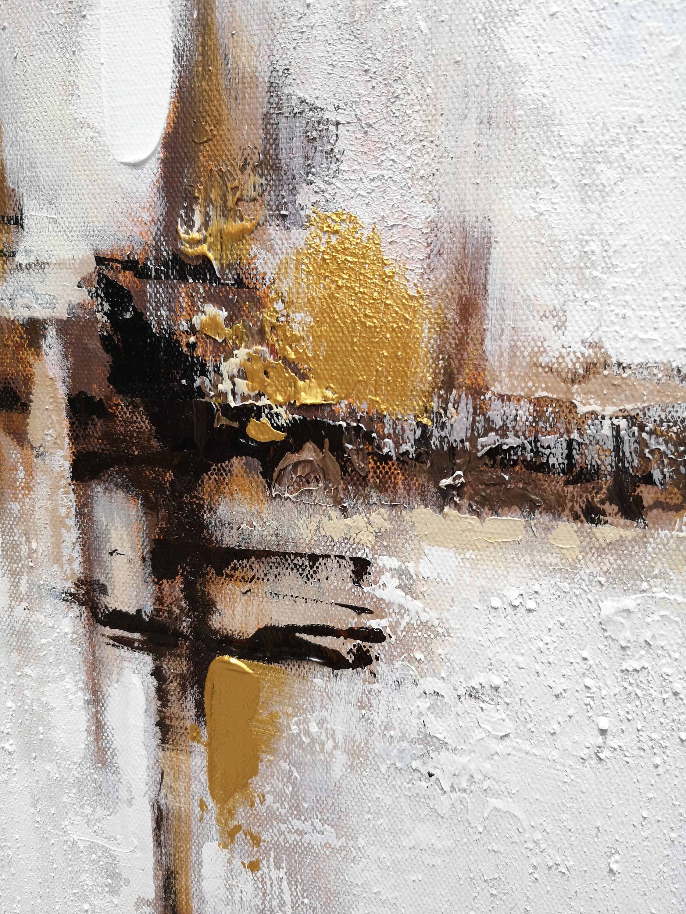 Beige Painting Gold Painting Ocean Landscape Painting Office Decor Bp100
