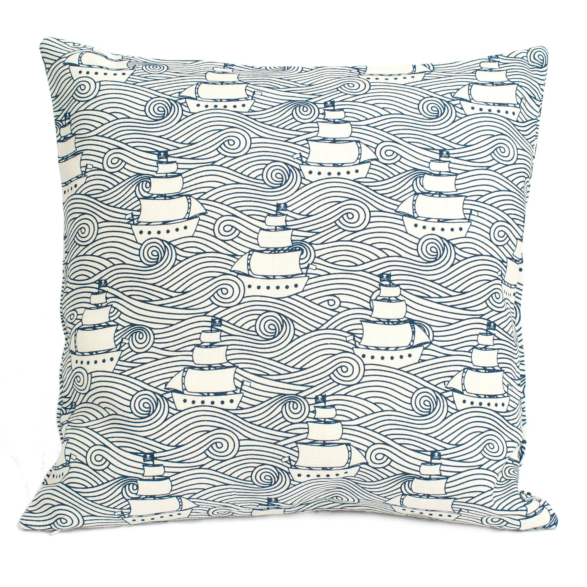 Belgian Linen Pillow Case - High Seas Navy
