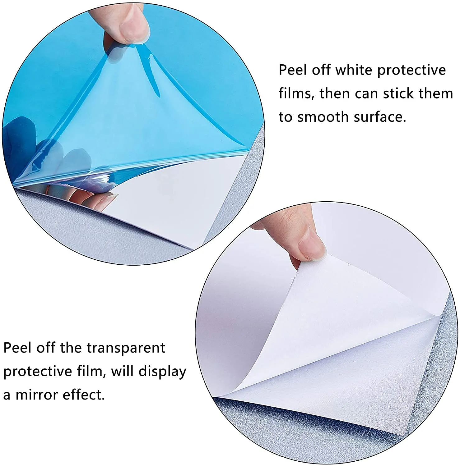 BHRAKUTI Self Adhesive Mirror Sheet 60 x 60 cm | Flexible Non Glass Mirror Tiles | Mirror Sticker for Office Home Bathroom Wall Decor (60 x 60 cm, Unframed, Silver, Rectangular )