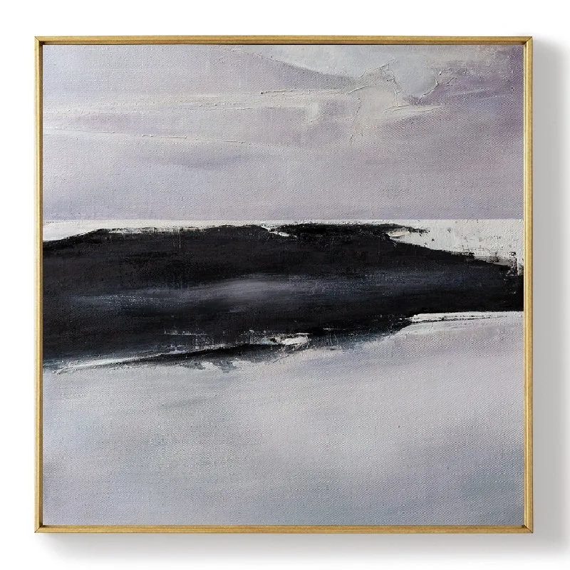Black and White Abstract Painting Large Original Minimalist Art Ap036