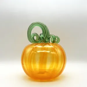 Blown Glass Orange Pumpkin by Christopher Belleau