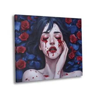 Blue Meadows' Sorrow (Crimson Tears) Canvas