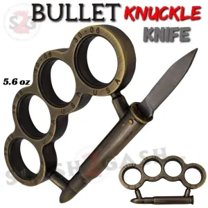 Bullet Knuckles w/ Hidden Knife 30-06 Caliber Paperweight - Bronze