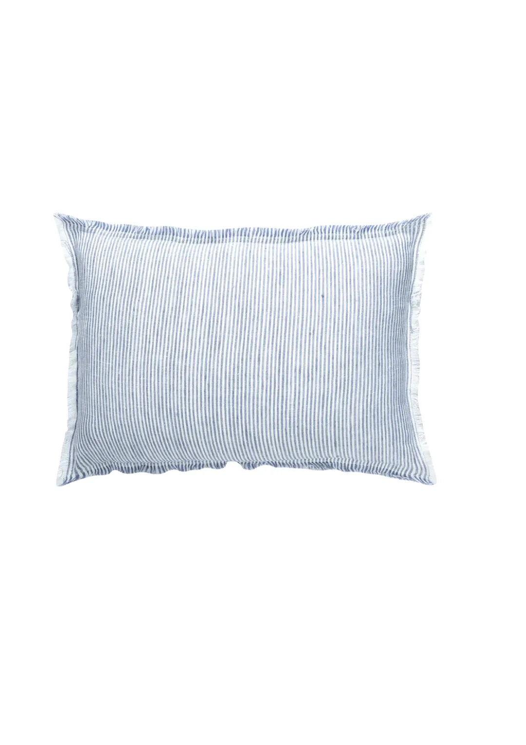 Chambray Blue & White Linen Pillows
