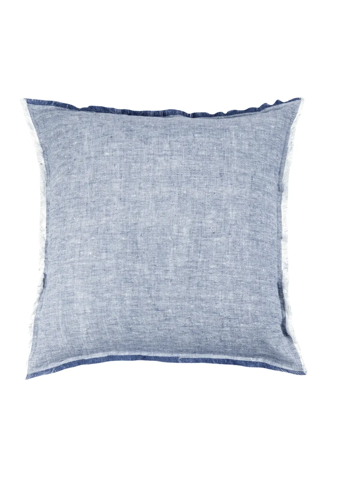 Chambray Blue Linen Pillows