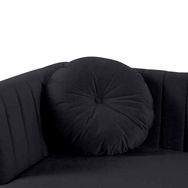 Chloe - Velvet Sectional Sofa Chaise With USB Charging Port by Couch.com