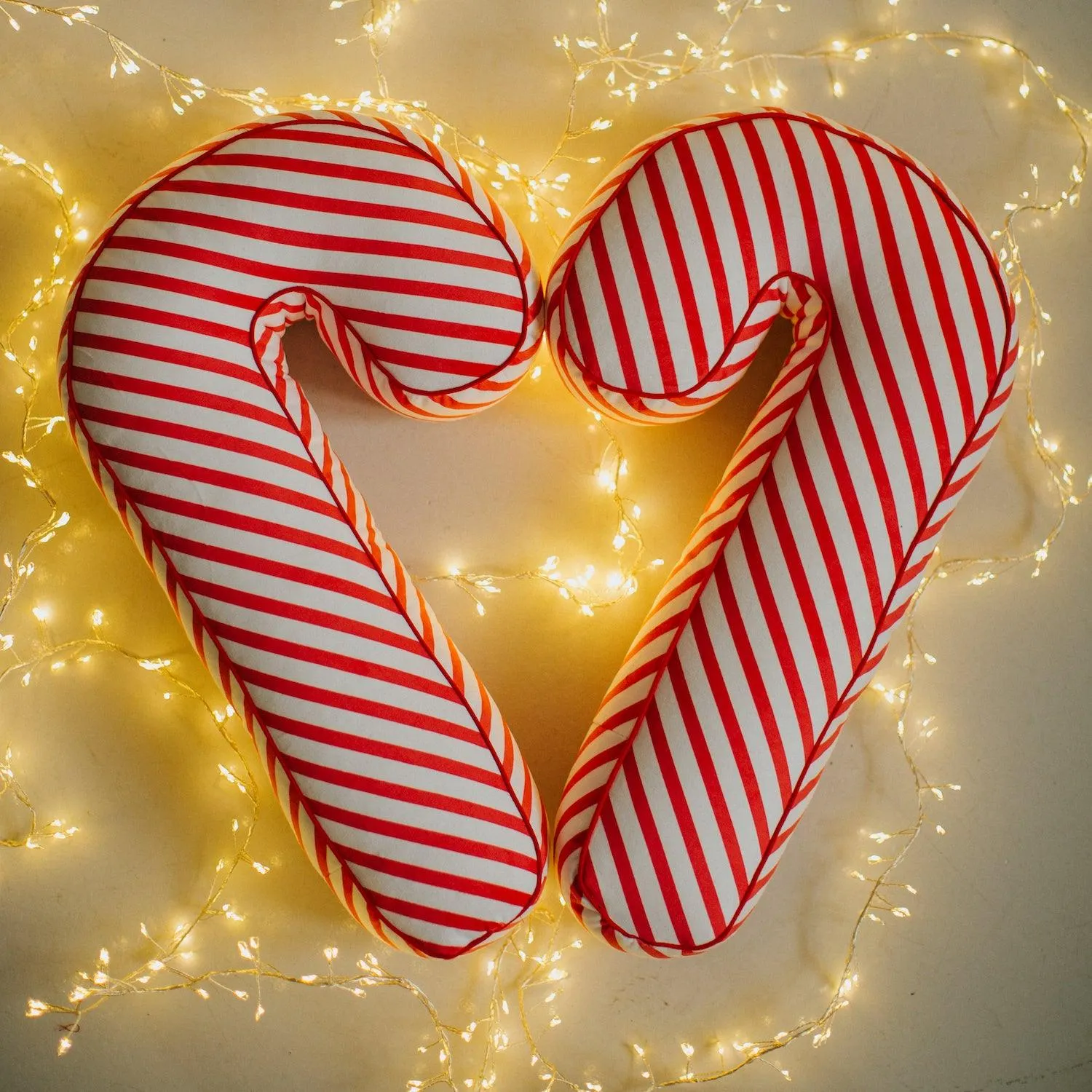 Christmas Candy Cane Cushion red stripes | Candy Cane pillows