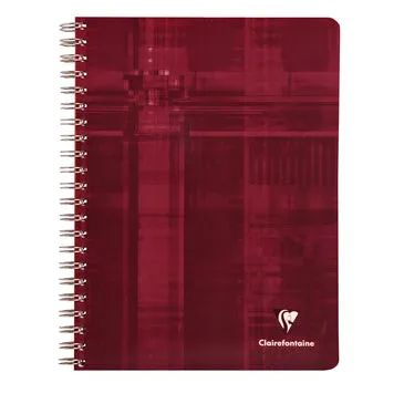 Clairefontaine Wirebound Notebook - Graph w/4 tabs 112 sheets - 8 1/4 x 11 3/4 - Assorted
