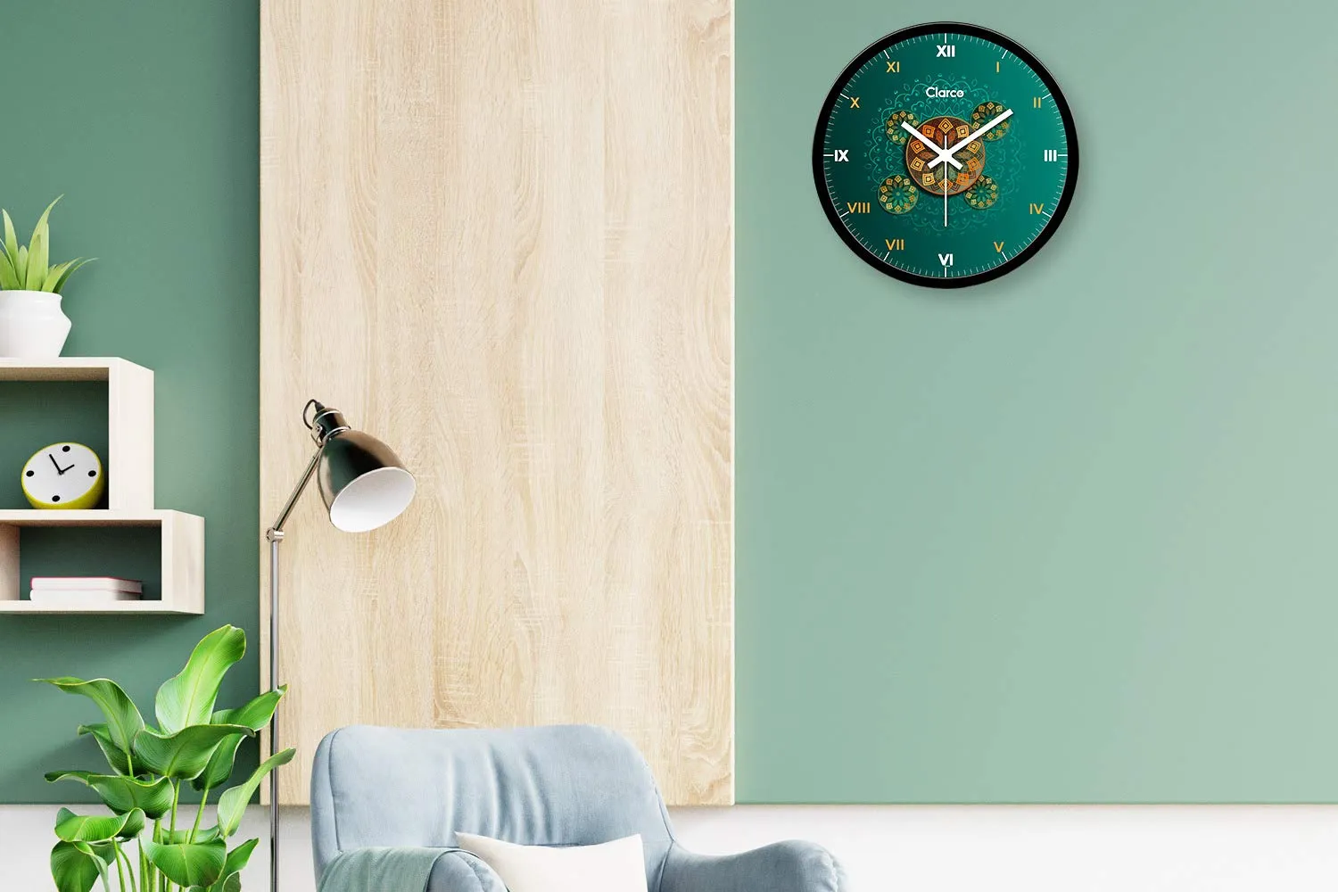 Clarco Designer Decorative Analogue Round Plastic Wall Clock with Glass for Home/Living Room/Bedroom/Kitchen/Office (12 x 12 Inch / 30 x 30 cm)(WL_865L)