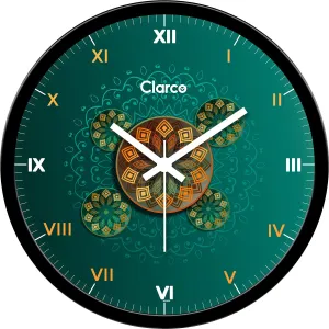Clarco Designer Decorative Analogue Round Plastic Wall Clock with Glass for Home/Living Room/Bedroom/Kitchen/Office (12 x 12 Inch / 30 x 30 cm)(WL_865L)