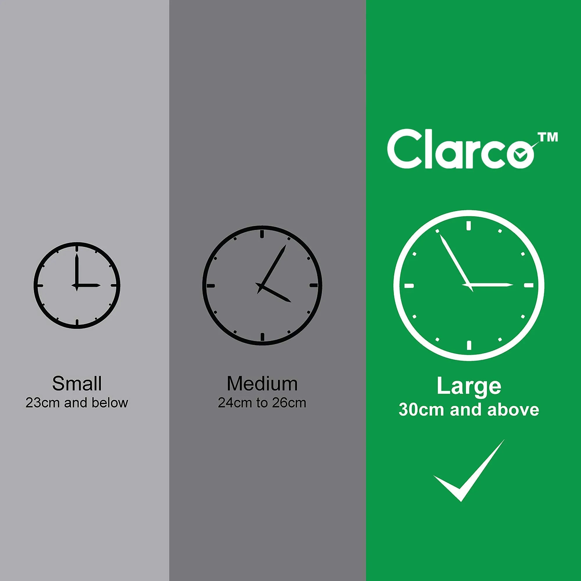 Clarco Designer Decorative Analogue Round Plastic Wall Clock with Glass for Home/Living Room/Bedroom/Kitchen/Office (12 x 12 Inch / 30 x 30 cm)(WL_865L)