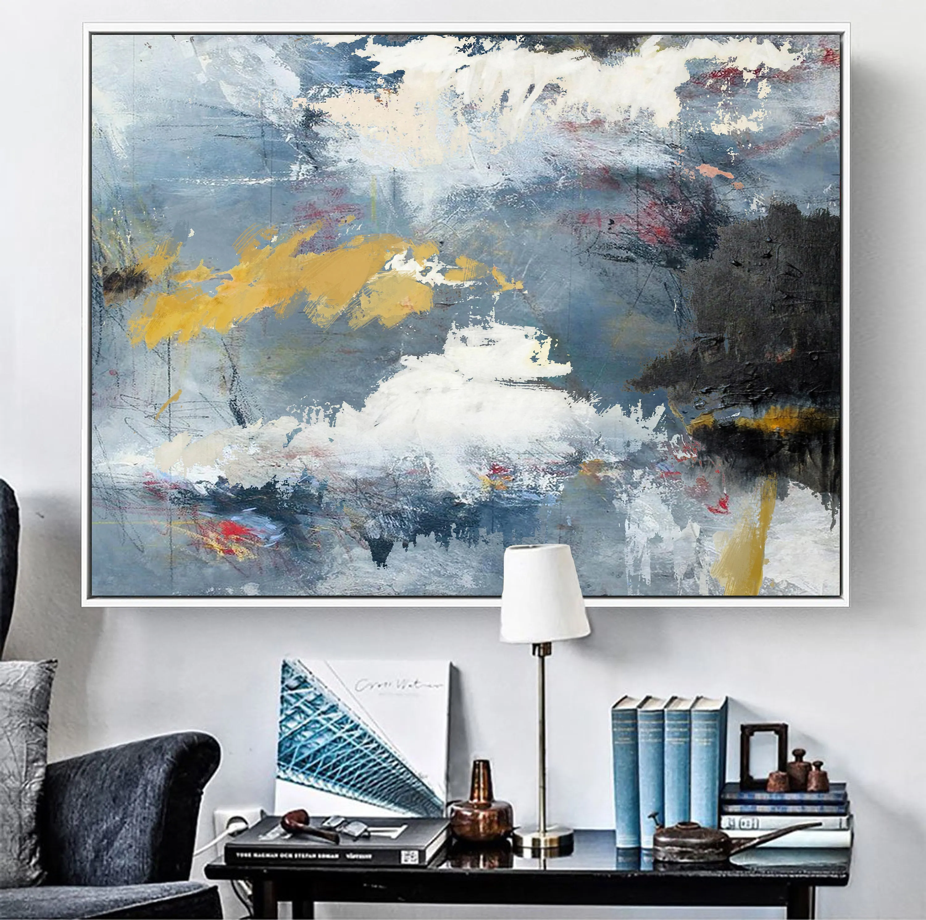 Cloud Abstract Art Oil Painting Sky Abstract Painting on Canvas Np033