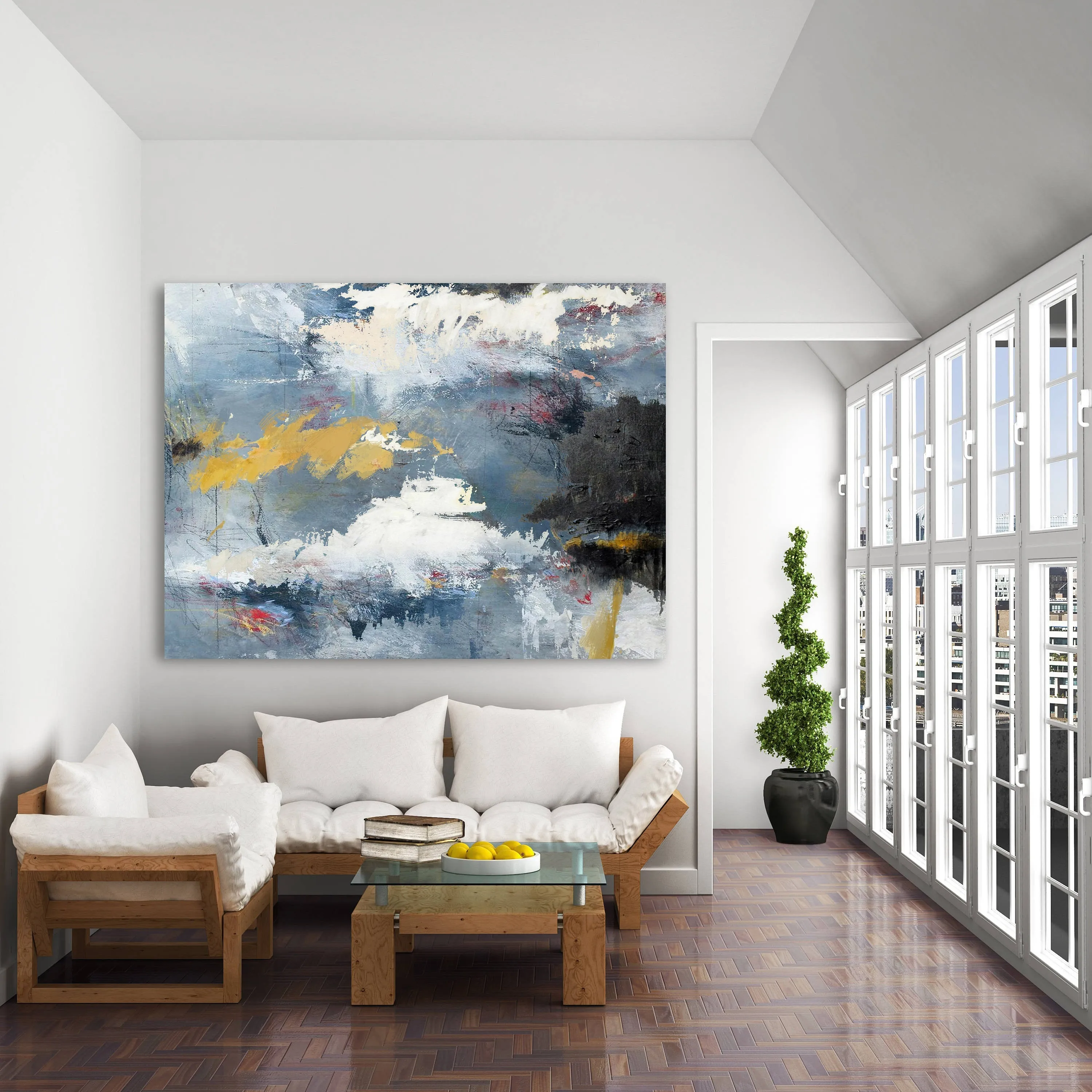 Cloud Abstract Art Oil Painting Sky Abstract Painting on Canvas Np033