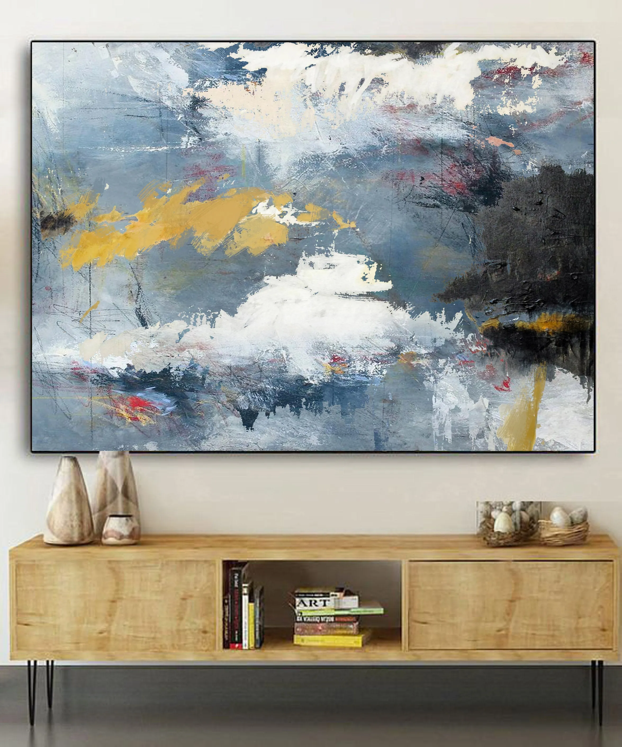 Cloud Abstract Art Oil Painting Sky Abstract Painting on Canvas Np033