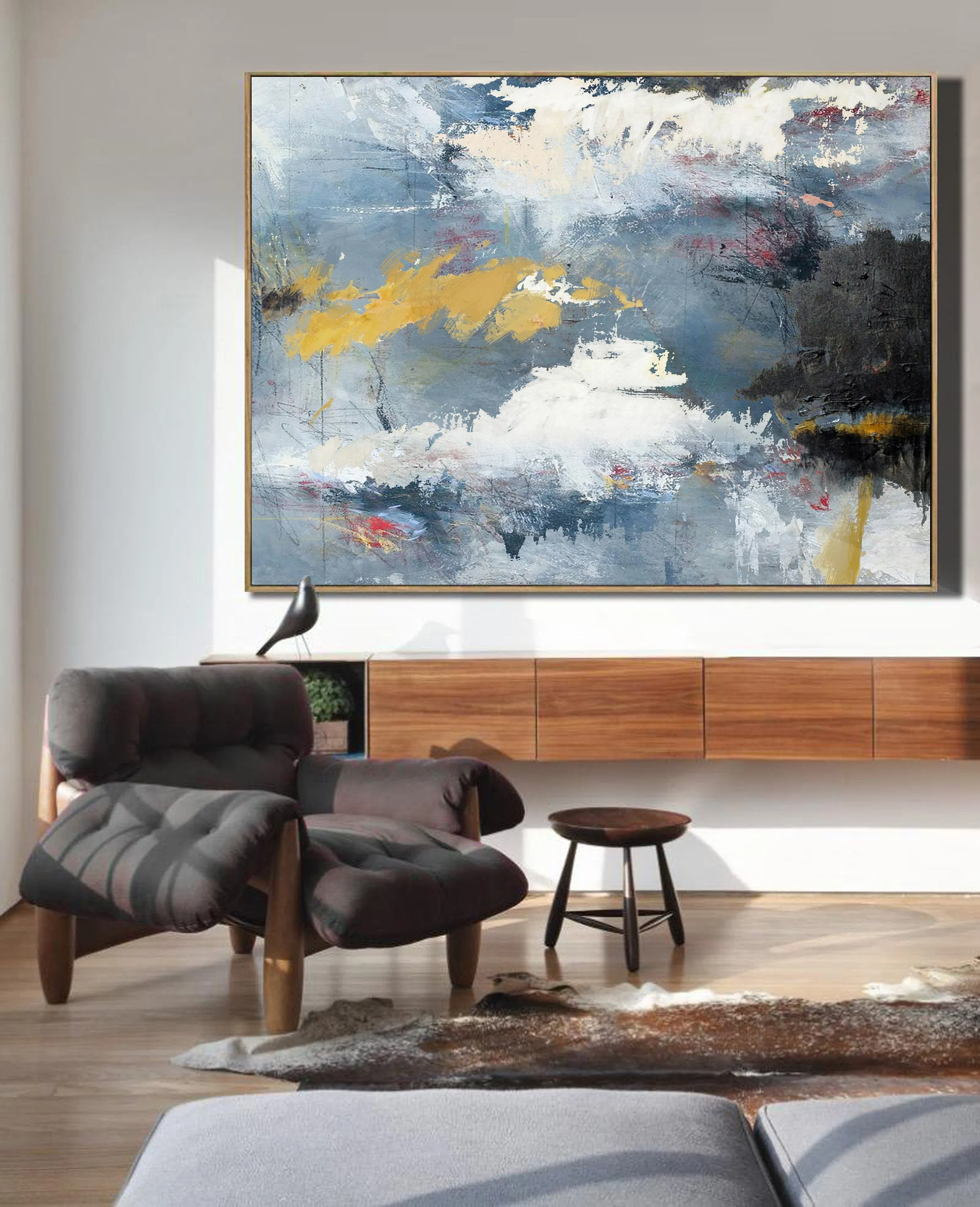 Cloud Abstract Art Oil Painting Sky Abstract Painting on Canvas Np033