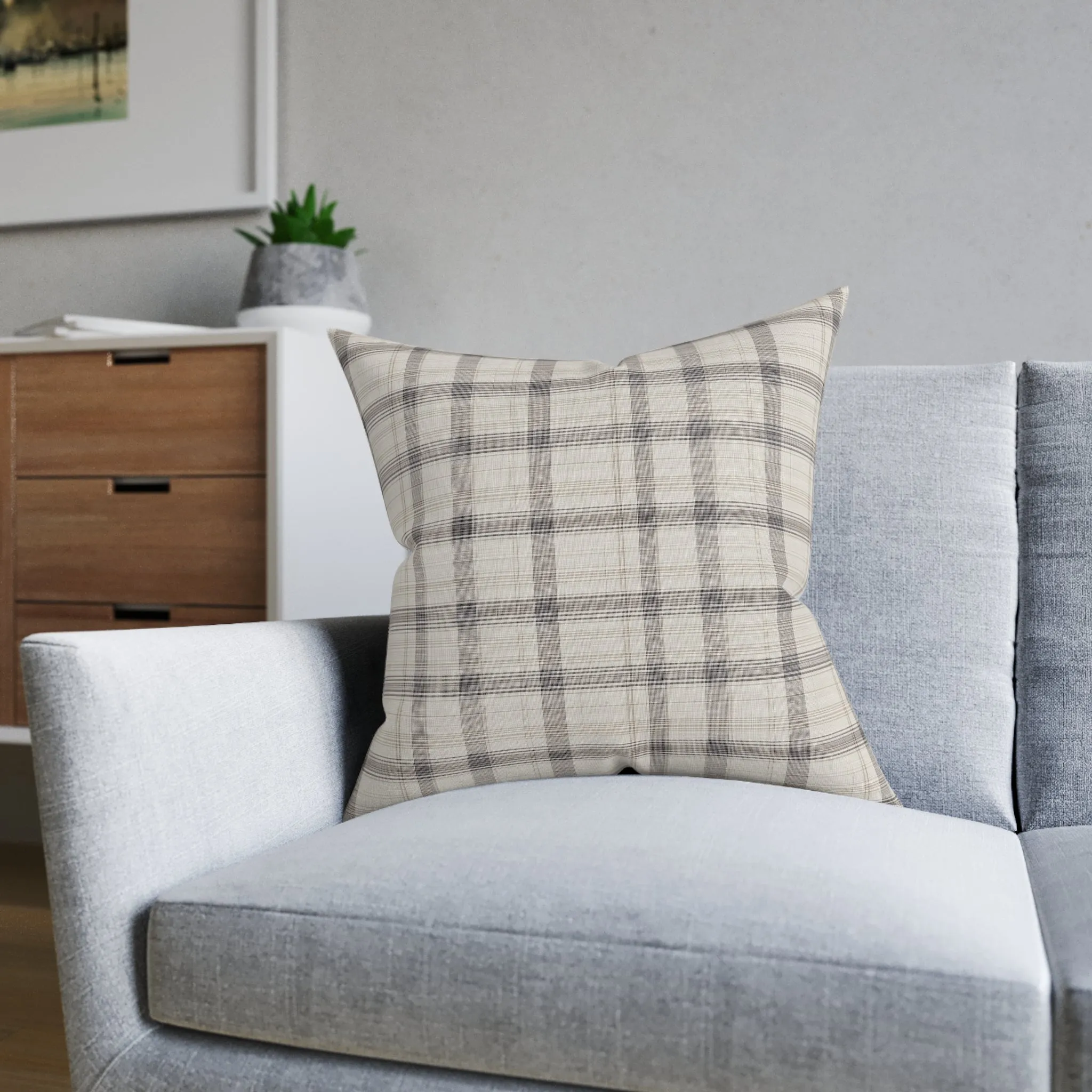 Colette Plaid Throw Pillow