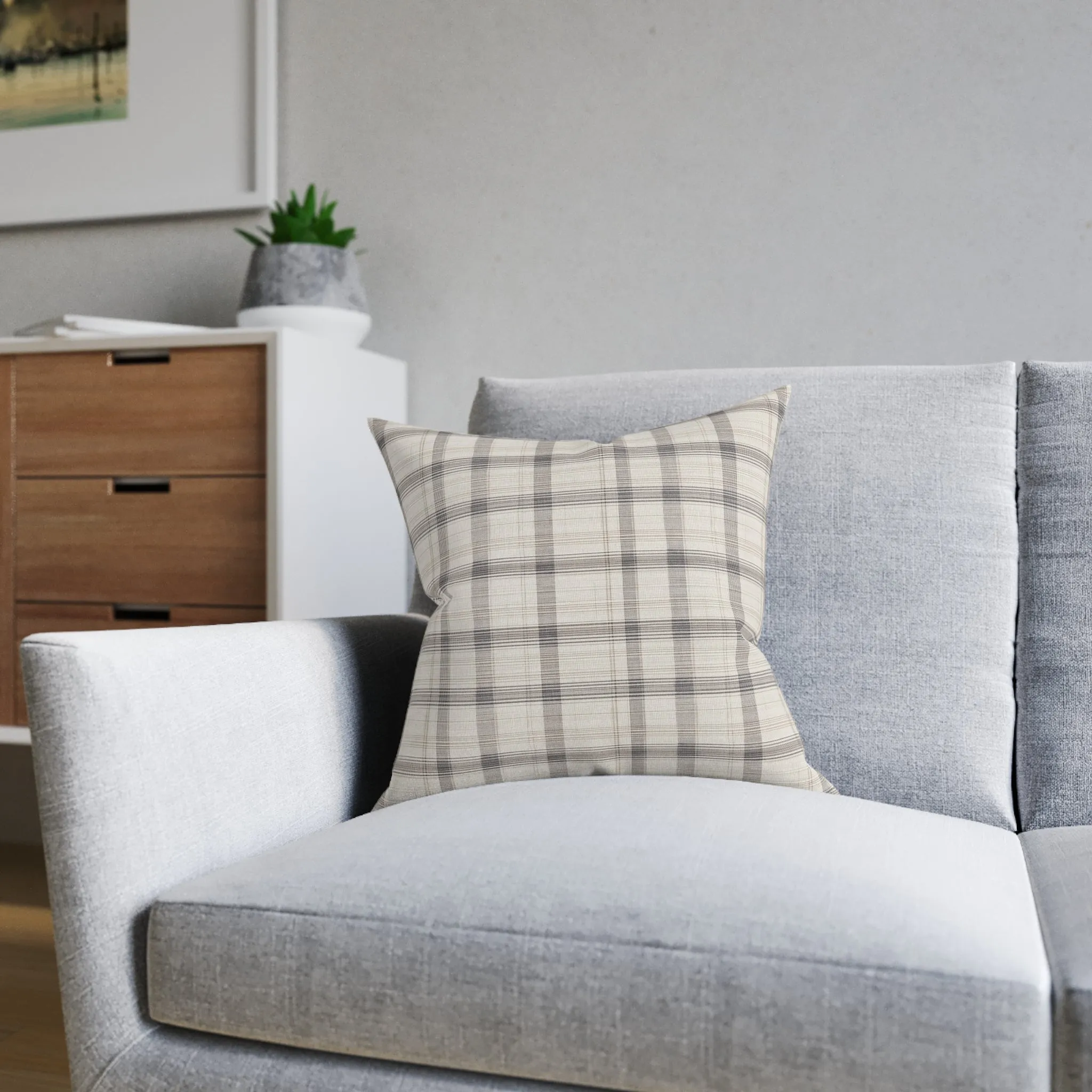 Colette Plaid Throw Pillow