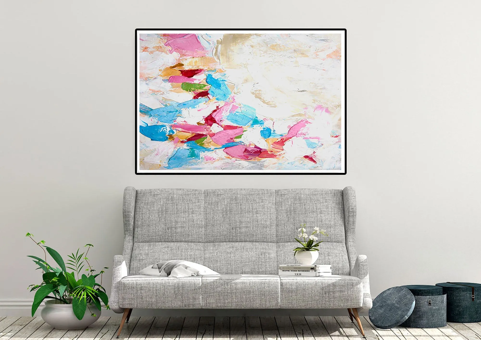 Colorful Abstract Painting Original Oversize Painting Kp099