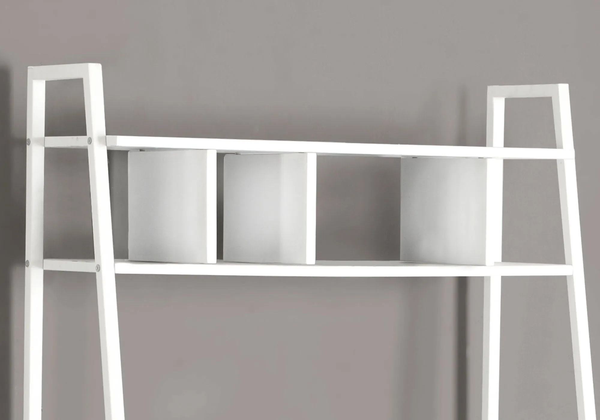 Computer Desk For Home Office, Laptop, Leaning, Storage Shelves, Contemporary & Modern - White by Couch.com