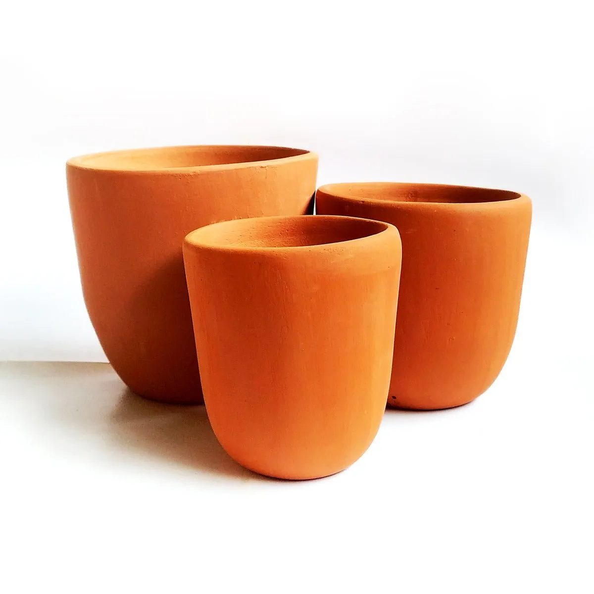 Cone Classic Terracotta Planters Set of 3 (Large,Medium,Small)