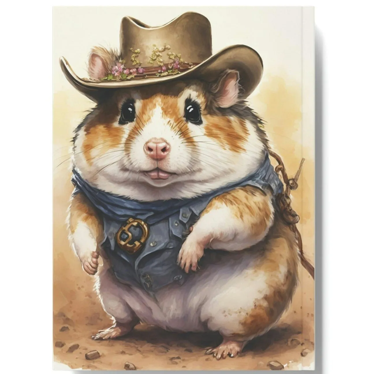 Cowgirl Hamster Hard Backed Journal